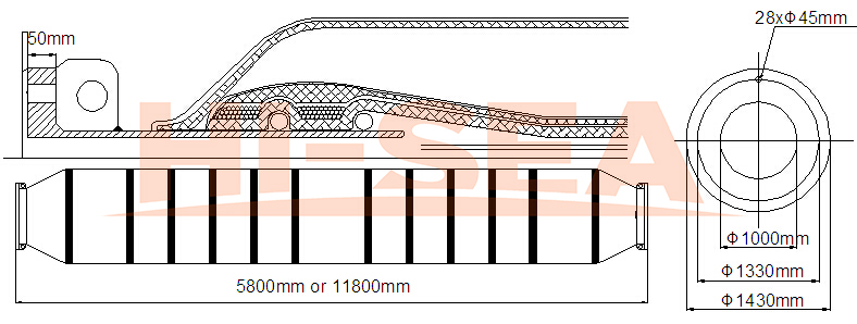 DN1000 Dredge Self Floating Hose